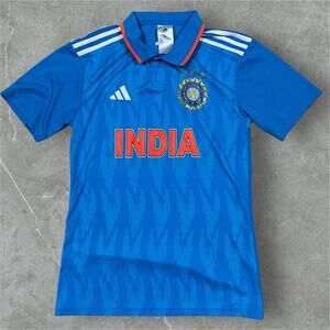 India Cricket Team Jersey Shirt Kit Men’s Size Small Blue Adidas Aroready